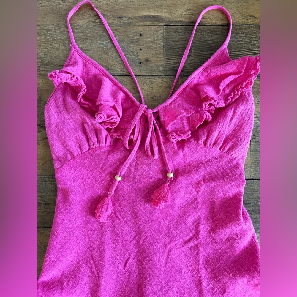 💖5 for $50💖MUSTARD SEED Hot pink ruffled mini dress NWT - Picture 13 of 15